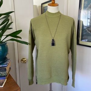 Modcloth Mock Neck Sweater, Moss Green
